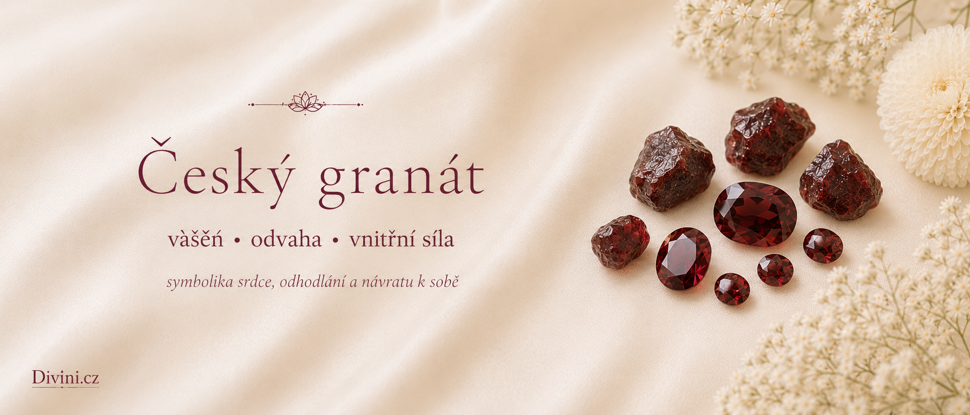 Český granát jako symbol vášně, odvahy a vnitřní síly