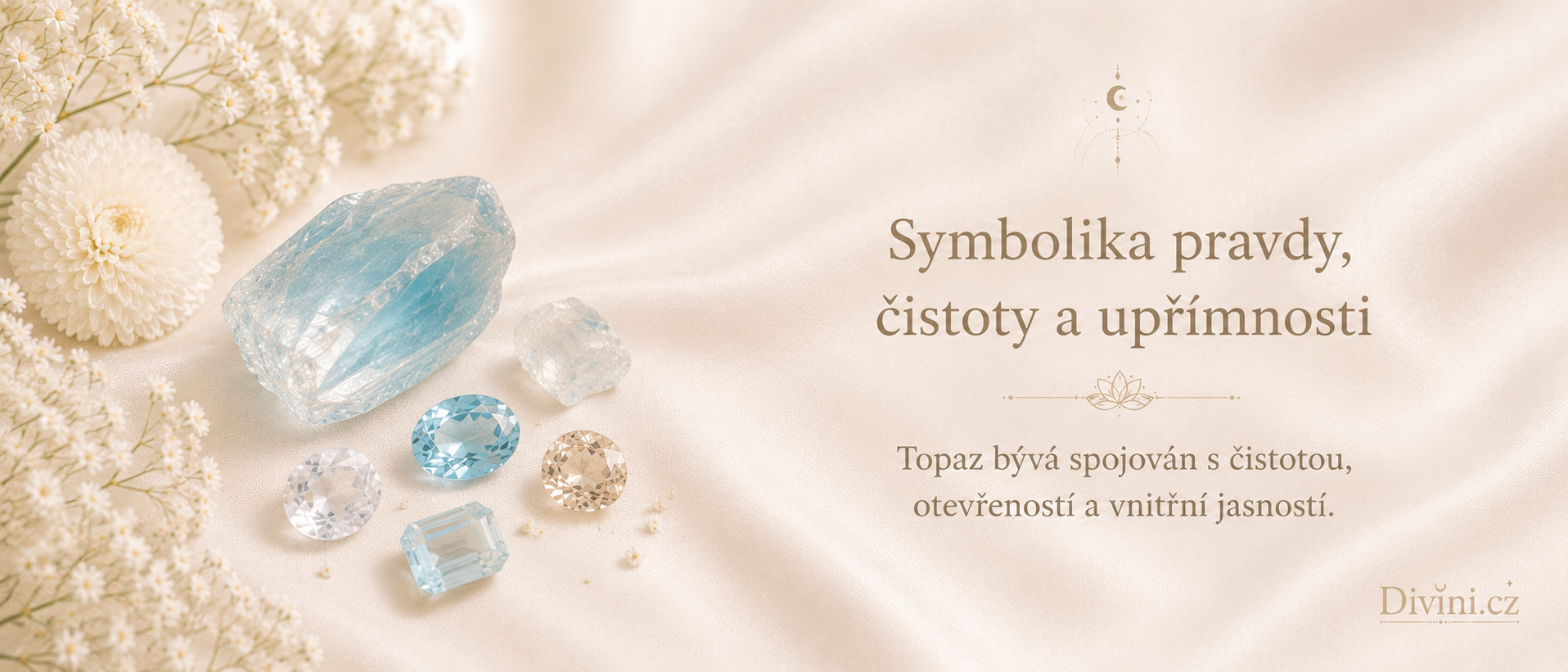 Topaz jako symbol pravdy, čistoty a upřímnosti