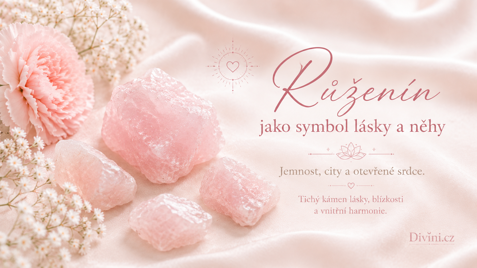 Růženín jako symbol lásky, něhy a otevřeného srdce
