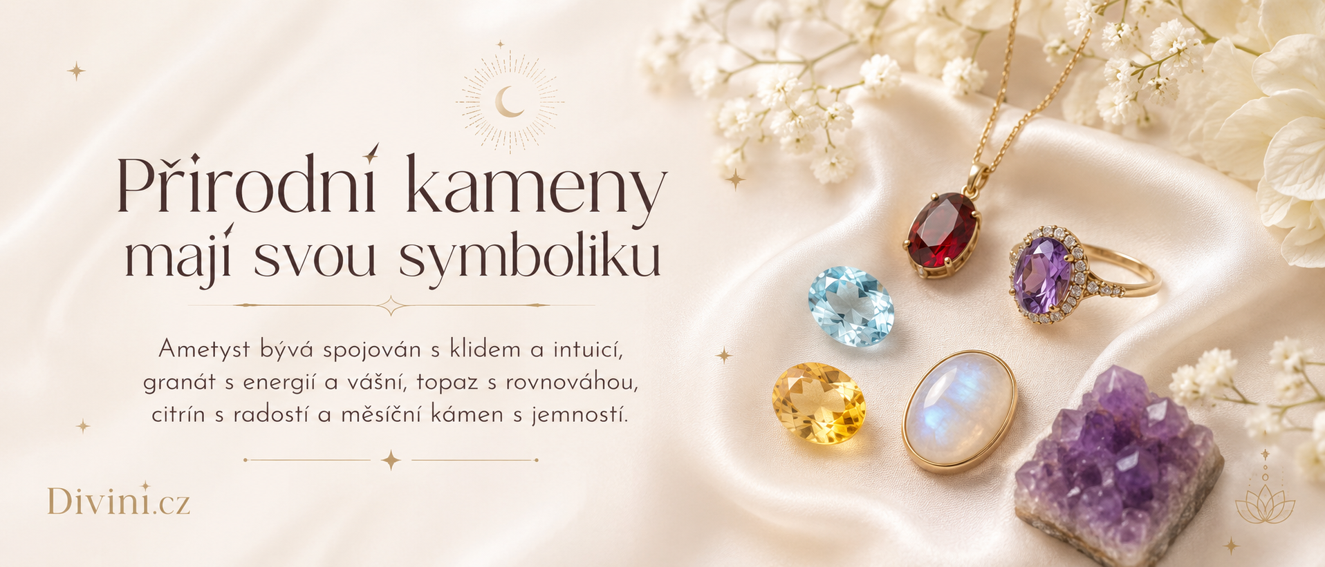 Přírodní kameny a jejich symbolika ve špercích