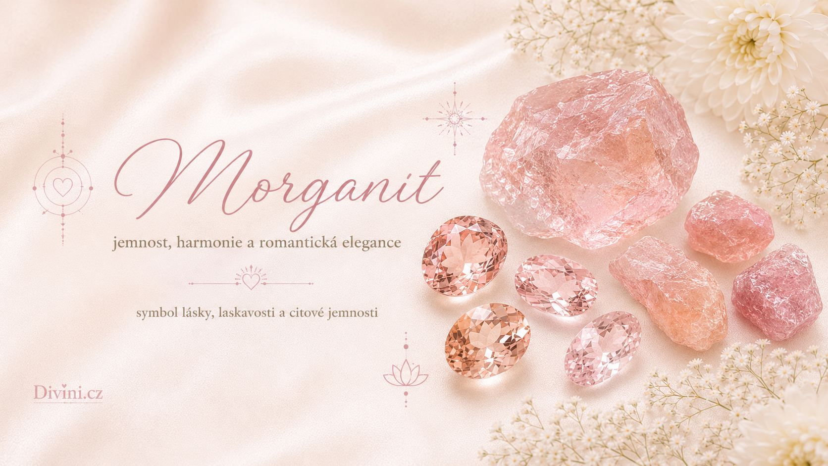 Morganit jako symbol jemnosti, harmonie a romantické elegance
