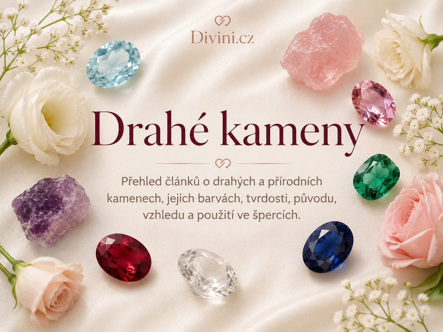 Drahé kameny ve špercích podle barvy, tvrdosti, původu a použití